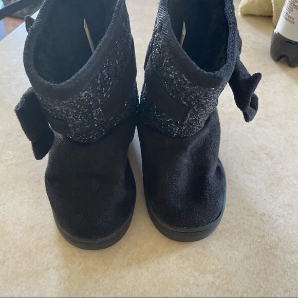 Bebe girls boots black sparkle size 7 - Picture 4 of 6